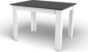 AKCIA Čierny jedálenský stôl s bielymi nohami MADO 120x80 II. akosť