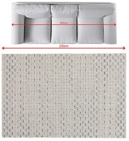 Koberec Lineo beige/midnight blue 160x230cm