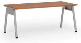 Kancelársky stôl PRIMO GAMMA, 180x90 cm, sivá podnož, čerešňa