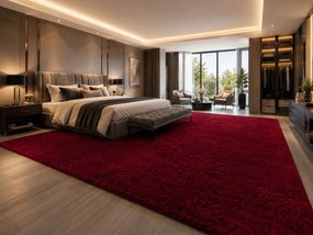 Ayyildiz, Kusový koberec Life Shaggy 1500 red, 80x150, červená, obývacia izba