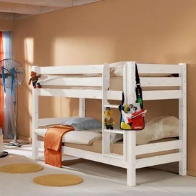 MAXMAX Detská poschodová posteľ BARČA 200x90 cm - biela