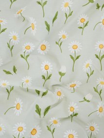 Bavlnené obliečky Renforcé - Sedmokrásky šedozelené