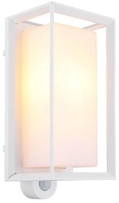 Globo 31982WS - Vonkajšie nás. sviet. so senzorom LOGANA 1xE27/60W/230V IP44 biela