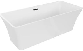 Mexen Tonia, voľne stojaca vaňa 170 x 75 cm, biela, čierny matný prepad, 52171707500-70