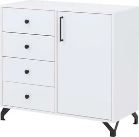 Biela komoda Anders 90 cm so zásuvkami - Koniec série