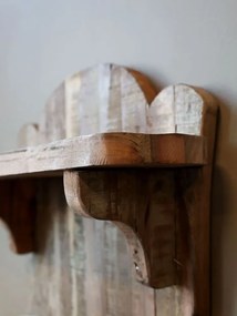 Hnedá antik drevená polička Grimaud Unit - 41*15*67 cm