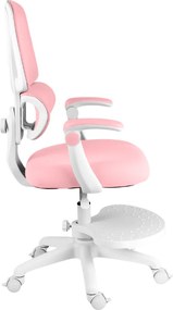 Detská otočná stolička Neoseat JUNI 023 — látka, prateľný poťah, ružová