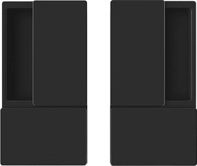MUŠLE MP AGB - WAVE na otočné dvere bez otvoru, Polaris (BS - Čierna matná), Bez otvoru, MP BS (čierna mat)