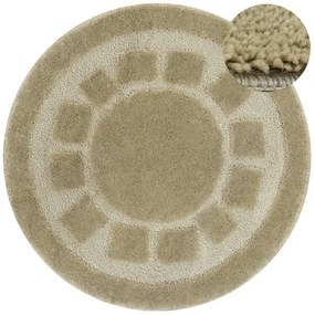 Kúpeľňový koberček svetlobéžový kruh