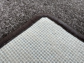 Vopi, Kusový koberec Laguna LUX čokoláda štvorec, 120x120, hnedá, obývacia izba