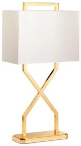 Elstead CROSS-TL-IVORY - Stolná lampa CROSS 1xE27/60W/230V zlatá/biela