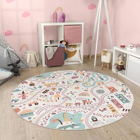 Prateľný detský hrací koberec ø150 cm Furry World – Mila Home