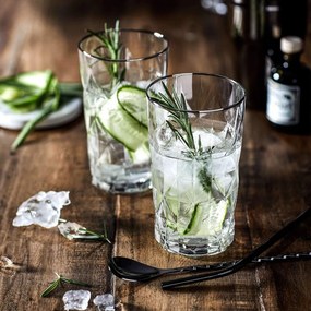 UPSCALE Sada pohárov na long drink so strieborným okrajom 460 ml 6 ks