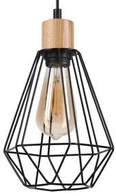 Brilagi - Luster na lanku WOODY BASKET 1xE27/60W/230V dub