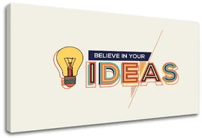 Motivačný obraz na stenu Believe in your ideas 40x60 cm