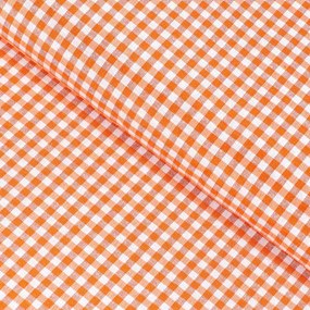 Biante Dekoračný štvorcový obrus Rebeka RE-006 Oranžovo-biela kocka malá 60x60 cm