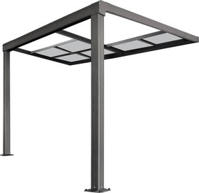 Hliníková pergola BestBerg PZ-9A / 9 m² / antracit/sivá