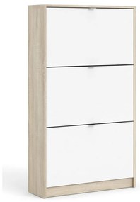 Výklopná skrinka na topánky v dekore duba v bielo-prírodnej farbe Shoes - Tvilum