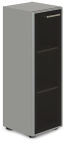 Stredná úzka skriňa TopOffice Premium, ľavá, 39,9 x 40,4 x 119,5 cm, sivá