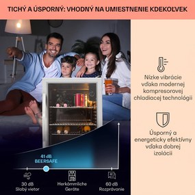 Klarstein Beersafe XXL, chladnička, 80 l, 3 police, energet. trieda E, panoramatické sklenené dvierka