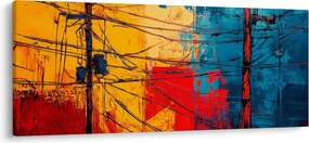 Obraz - Abstraktné elektrické vedenie (120x50 cm)
