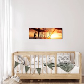 Obraz - Staroveká pirátska loď (s hodinami) (90x30 cm)