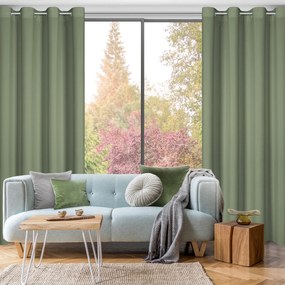 ZÁVES NA KRÚŽKOCH RITA 140X250 CM OLIVOVÁ