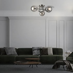 Prisadený luster MALENA 3xE14/5W/230V čierna/dymová