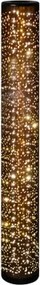Stojacia LED lampa Taco, trblietavý efekt, čierno-zlatá látka%
