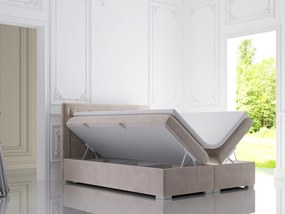 Manželská posteľ Boxspring 160 cm Gllamy (béžová) (s úložným priestorom). Vlastná spoľahlivá doprava až k Vám domov. 1020294