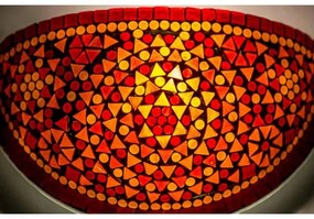 Turecká nástenná lampa s vypínačom Moon mozaika FIRE 30*17
