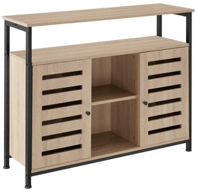 tectake 404751 komoda warrington 100x37x82 cm - industrial svetlé drevo, dub sonoma