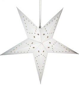 Vianočná papierová hviezda päťcípa STARLET 35 cm, biela