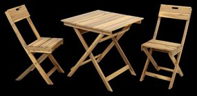 Drevený set FILAX, akácia, 1 stôl + 2 skladacie stoličky