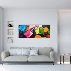 Obraz - Farebné kocky (120x50 cm)