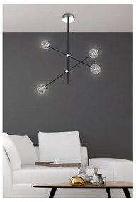 Luster na tyči PAKSOS 6xG9/5W/230V čierna