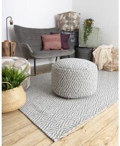 Koberec EKO SIZAL BOHO Casa Romby 22084 antracit / krém