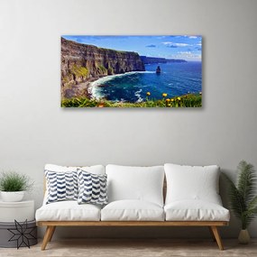 Obraz na plátne Záliv skaly more krajina 140x70 cm