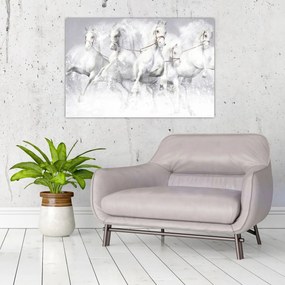 Obraz - Ilustrácie závodných koní (90x60 cm)