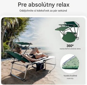 InternetovaZahrada Záhradné lehátko Ibiza - zelené