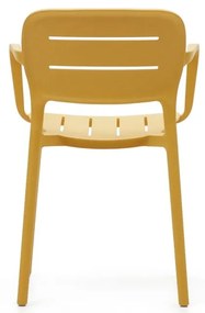 Žltá plastová záhradná stolička Morella – Kave Home