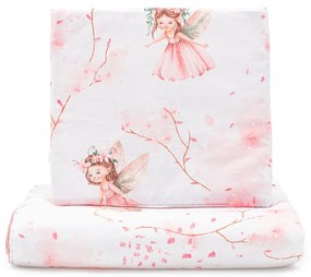 Obojstranný Set z Velvet a bavlny do kočíka New Baby Víly