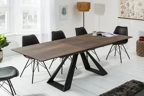 Rozkladací jedálenský stôl Concord keramická doska v dubovom vzhľade 180-230cm