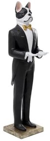 Butler Dog Alfred dekoračná figurína čiernobiela165 cm