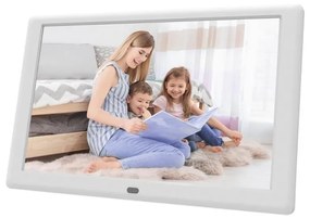 Sencor - Digitálny fotorámik s reproduktorom 230V biely + diaľkové ovládanie