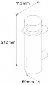 Nástenný dávkovač tekutého mydla, 300 ml