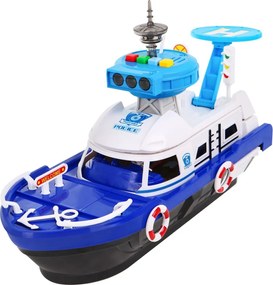 Ramiz Interaktívny policajný čln 2v1 pre deti 3+ Čierny pasažier + 3 vozidlá + svetlá zvuky