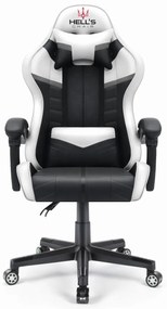 Hells Herná stolička Hell's Chair HC-1004 WHITE Black