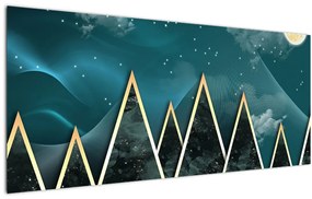 Obraz - Spln nad zlatými horami (120x50 cm)