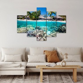 Obraz pláže na tropickom ostrove (150x105 cm)